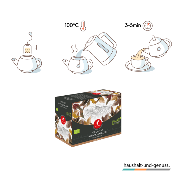 Julius Meinl Bio Tee Assam Jamguri Ziehzeit